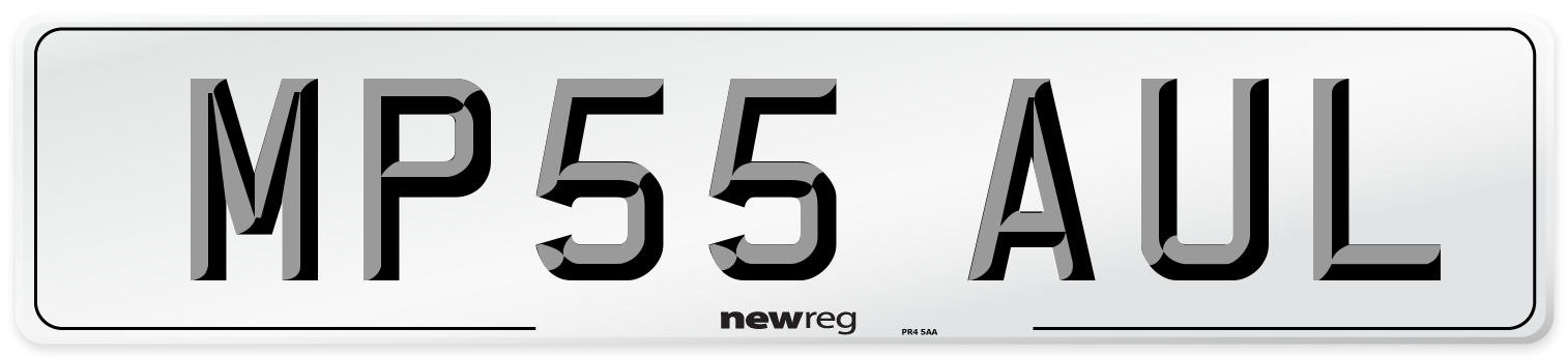 MP55 AUL Number Plate from New Reg